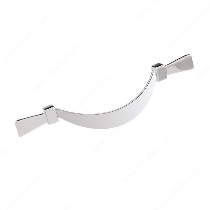 Transitional Metal Pull - 4500, Center to Center 96 mm, Finish Chrome, Projection - Overall Dimensions 25 mm