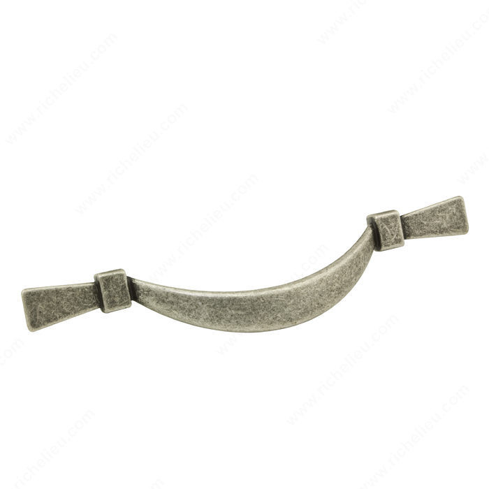 Transitional Metal Pull - 4500, Center to Center 96 mm, Finish Faux Iron, Projection - Overall Dimensions 25 mm