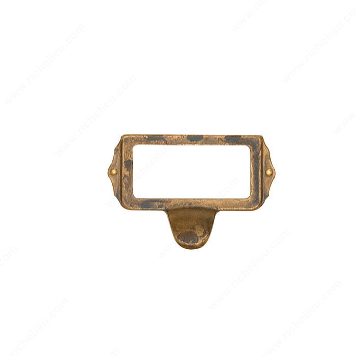 Card Holder, Finish Oxidized Brass