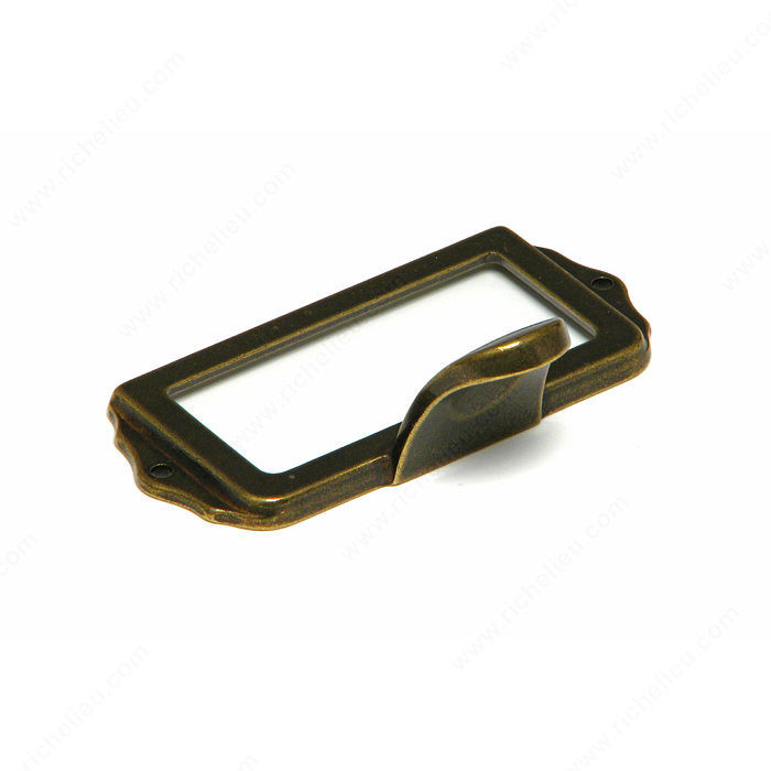 Card Holder, Finish Burnished Brass