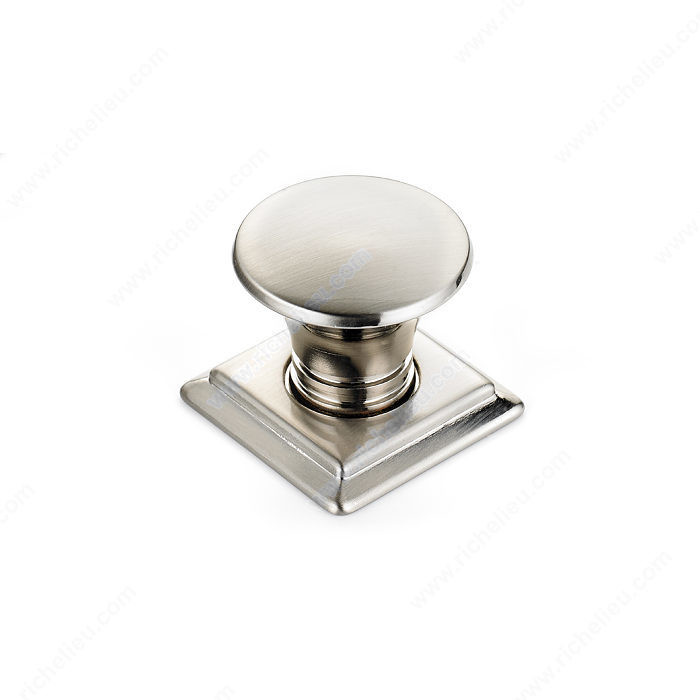 Traditional Metal Knob - 4670, Finish Brushed Nickel, Screw/Nail 8/32 (Not Included) PRO-PACK 2