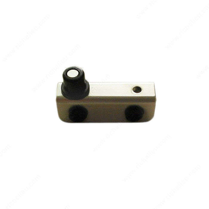 Pivot Hinge for Glass Door Recessed Within Furniture/Cabinet, No drilling of glass, Finish Satin Nickel, Thumb Screws Plastic, Length 41 mm, Width 11.5 mm PRO-PACK 3