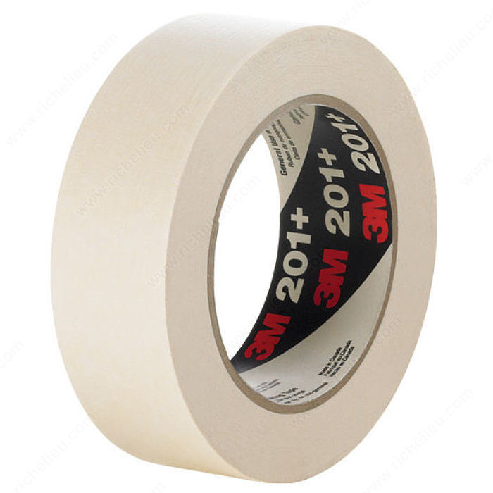 General Use Masking Tape 201, Width 1 1/2 in, Rolls per Case 24