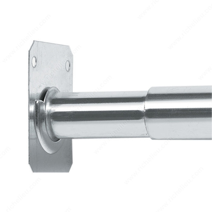 Adjustable Hanging Rod with Separated Ends - Zinc, Minimum Length 48 in, Maximum Length 72 in, Material Steel