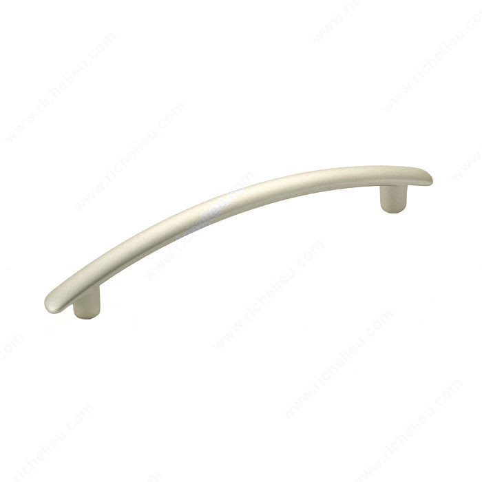Contemporary Metal Pull - 4911, Finish Brushed Nickel, Screw/Nail M4 (Not Included)