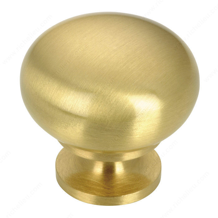 Traditional Brass Knob - 4923, Finish Satin Brass, Screw/Nail 8/32 (Not Included) PRO-PACK 3