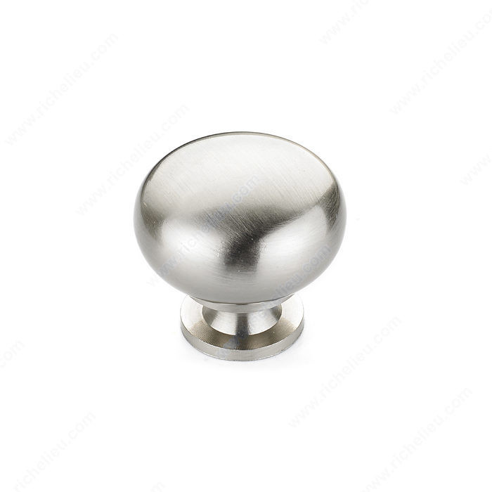 Traditional Brass Knob - 4923, Finish Brushed Nickel, Screw/Nail 8/32 (Not Included) PRO-PACK 3