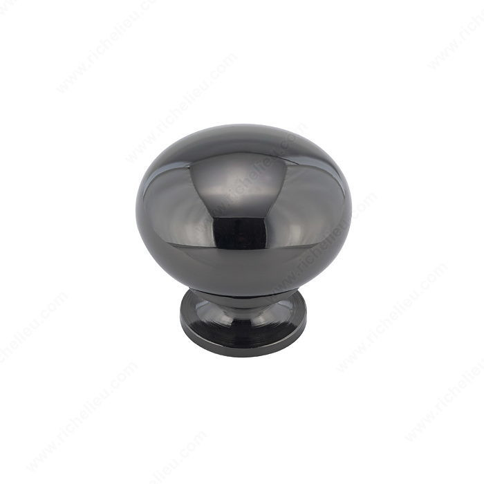 Traditional Brass Knob - 4923, Finish Black Nickel, Screw/Nail 8/32 (Not Included) PRO-PACK 2