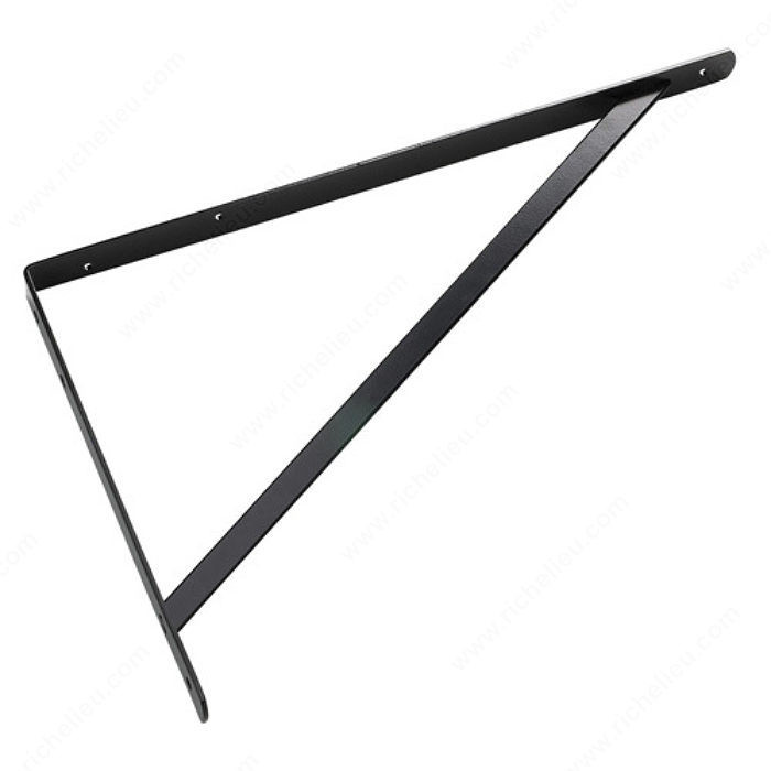 Heavy-Duty Shelf Bracket, Projection - Overall Dimensions 19 5/8 in, Height - Overall Dimensions 13 in, Color/Finish Black