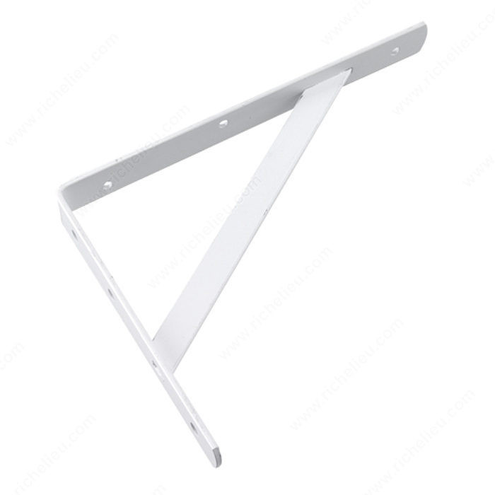 Heavy-Duty Shelf Bracket, Projection - Overall Dimensions 15 3/4 in, Height - Overall Dimensions 10 5/8 in, Color/Finish White