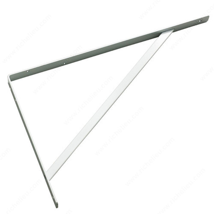 Heavy-Duty Shelf Bracket, Projection - Overall Dimensions 21 1/2 in, Height - Overall Dimensions 14 1/4 in, Color/Finish White
