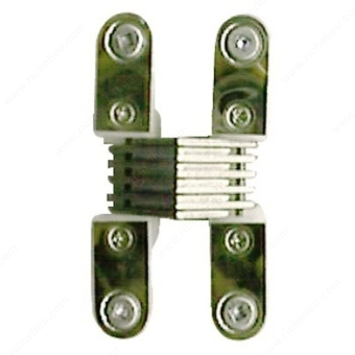 Plastic Concealed Hinge with 180G Opening Angle, Light duty, Finish Nickel
