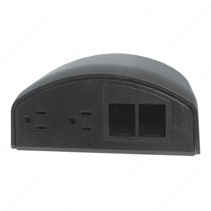 Power and Data Solutions - Features: RJ11 Coupler, Power Receptical, Features RJ11 Coupler / Power Receptical / Data Outlet, Power Receptacle 2, Data Entry 2