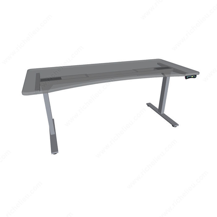 Unite Adjustable 2-Leg Base, 2- Leg Adjustable Base, Finish Black