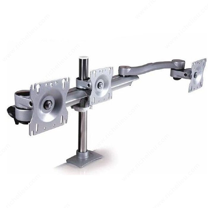 Triple LCD Arm Beam Mount, Finish Silver