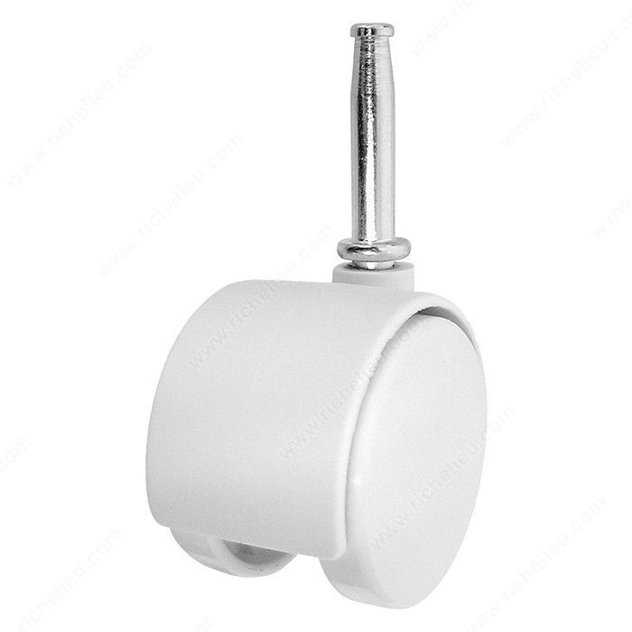 Dual-Wheel Furniture Caster - With Wood Stem, Load Capacity Per Caster Max. 30 kg, Wheel Diameter 50 mm, Total Height 96 mm, Tread Width 44 mm PRO-PACK 3