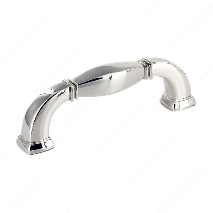 Transitional Metal Pull - 5021, Center to Center 4 in, Finish Polished Nickel, Projection - Overall Dimensions 38 mm