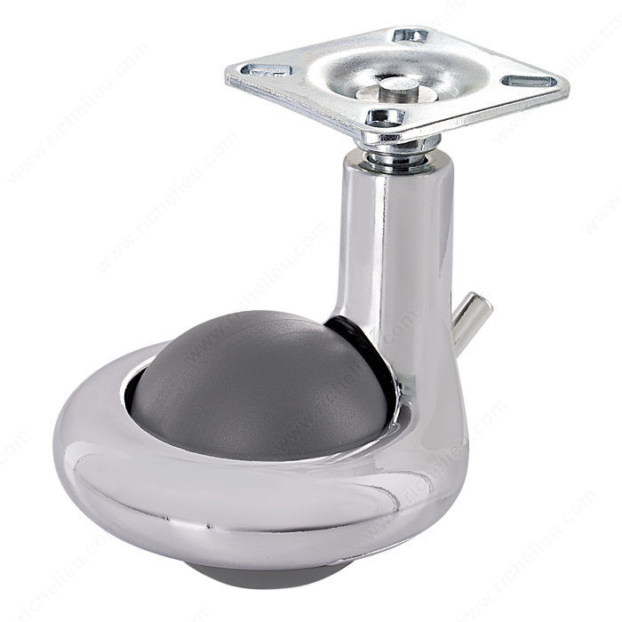 Green Series Design Caster, Finish Grey/Chrome