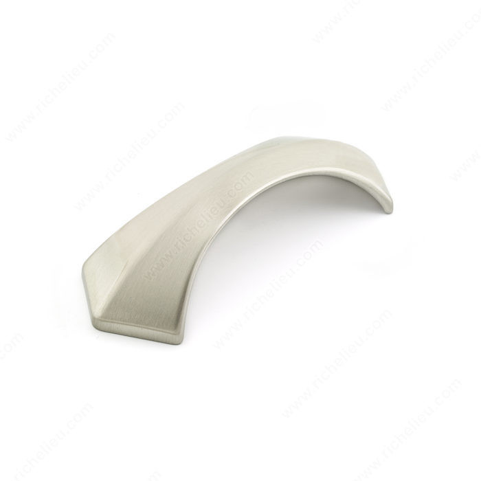 Transitional Metal Pull - 5078, Center to Center 96 mm, Finish Brushed Nickel, Projection - Overall Dimensions 27.9 mm