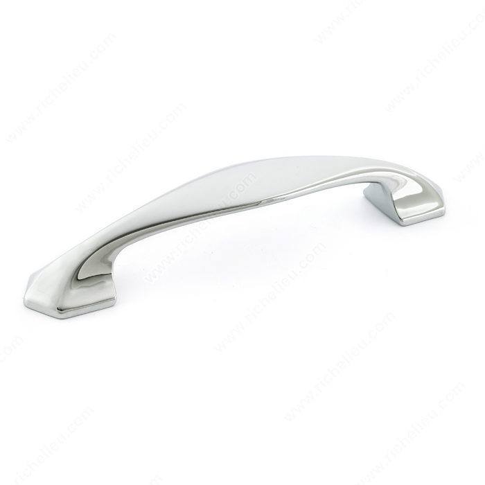 Transitional Metal Pull - 5078, Center to Center 128 mm, Finish Chrome, Projection - Overall Dimensions 33 mm