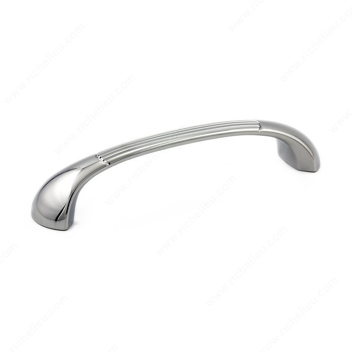 Transitional Metal Pull - 5083, Center to Center 128 mm, Finish Chrome, Projection - Overall Dimensions 29 mm