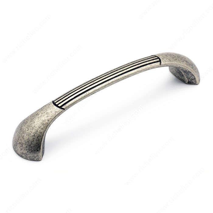 Transitional Metal Pull - 5083, Center to Center 128 mm, Finish Faux Iron, Projection - Overall Dimensions 29 mm