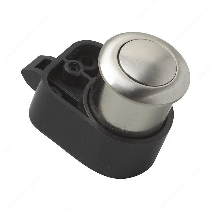 Push Knob with Latch, Color/Finish Brushed Nickel
