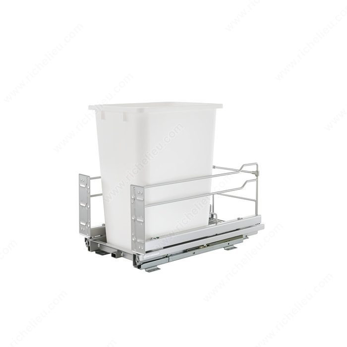 K Recycling Center Pull-Out Frame, Width 12 9/16 in, Finish Chrome, Total Capacity 36 qt, Bin Capacity 1 x 36 quarts