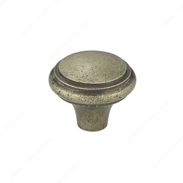 Traditional Bronze Knob - 5104, Finish Pewter Bronze, Diameter - Overall Dimensions 30 mm, Projection - Overall Dimensions 25 mm