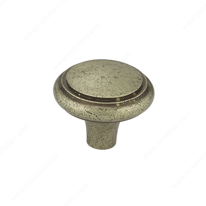 Traditional Bronze Knob - 5104, Finish Pewter Bronze, Diameter - Overall Dimensions 40 mm, Projection - Overall Dimensions 33 mm