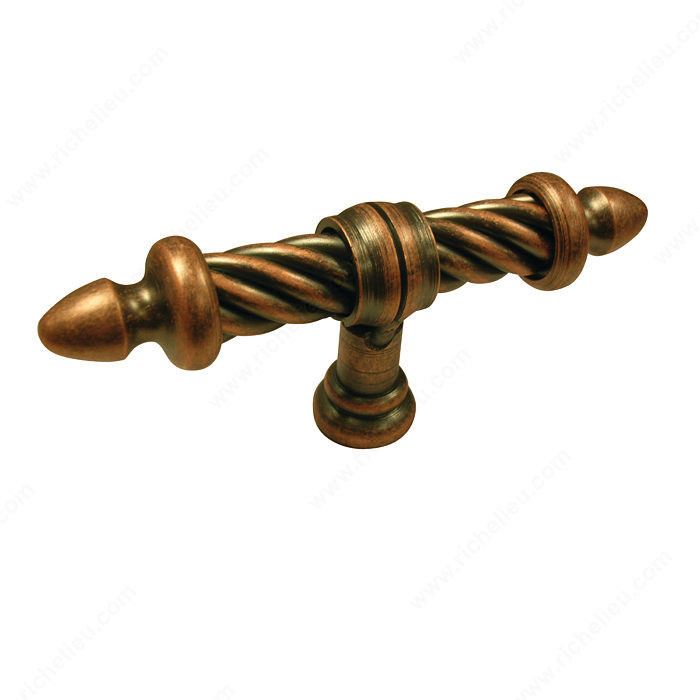 Traditional Metal Knob - 5111, Finish Antique Copper, Screw/Nail 8/32 ( Included)