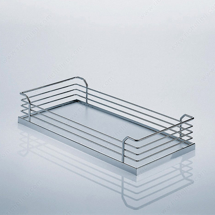 Arena Basket for Base Cabinet Sliding System, Finish Grey / Chrome, Width Min. 145 mm, Width 110 mm