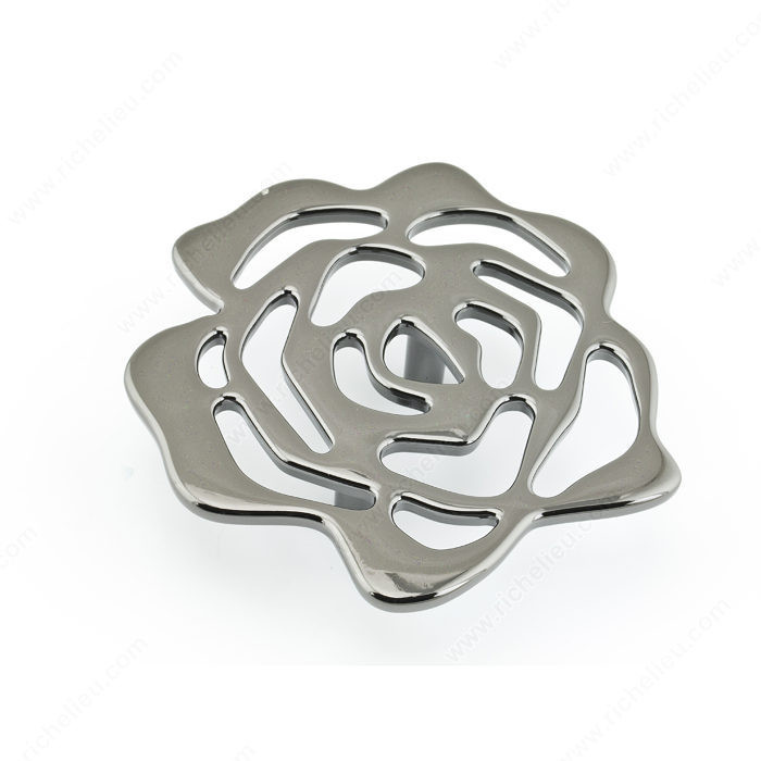 Metal Flower Knob - 5163, Finish Black Nickel, Diameter - Overall Dimensions 100 mm, Width - Overall Dimensions 100 mm