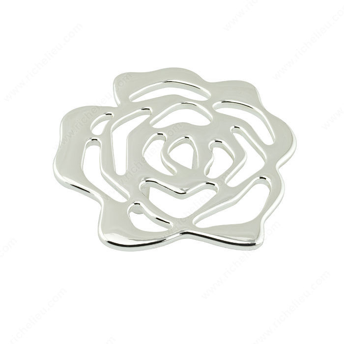 Metal Flower Knob - 5163, Finish Nickel, Diameter - Overall Dimensions 100 mm, Width - Overall Dimensions 100 mm
