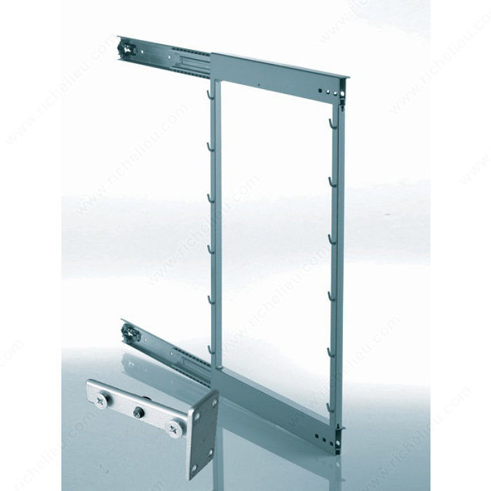Frame with Bracket for Metal Basket at 90G, Height Min. 663 mm, Opening Left Side