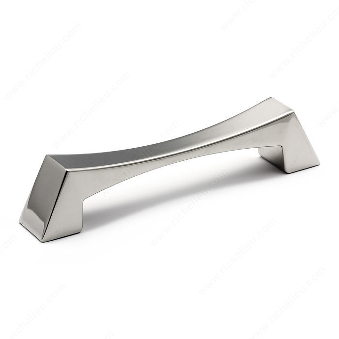 Contemporary Metal Pull - 5187, Center to Center 128 mm, Finish Chrome, Projection - Overall Dimensions 31 mm