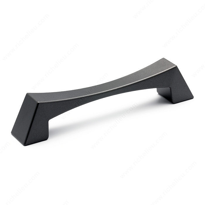 Contemporary Metal Pull - 5187, Center to Center 128 mm, Finish Graphite, Projection - Overall Dimensions 31 mm