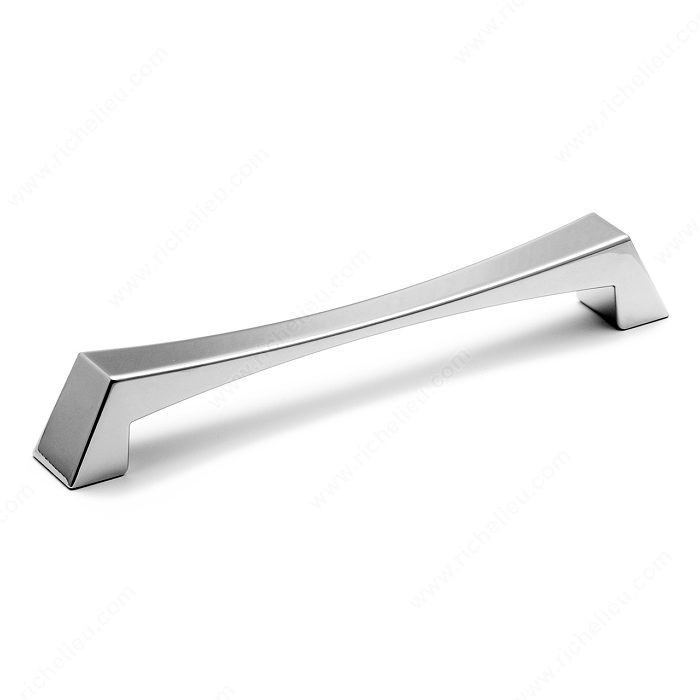 Contemporary Metal Pull - 5187, Center to Center 192 mm, Finish Chrome, Projection - Overall Dimensions 32 mm