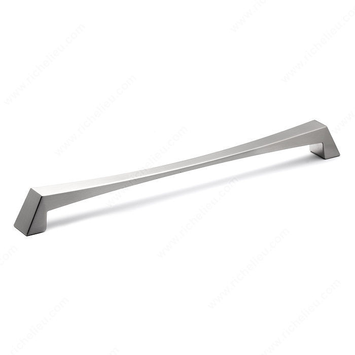 Contemporary Metal Pull - 5187, Center to Center 320 mm, Finish Brushed Nickel, Projection - Overall Dimensions 34 mm