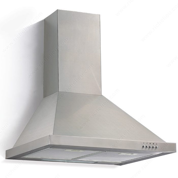 Stainless Steel Pyramid-Style Hood with Push-Button Control,