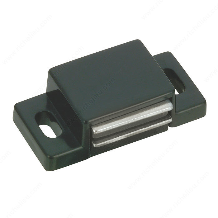 Magnetic Catch, Color/Finish Black, Features Without Plate, Without Screws