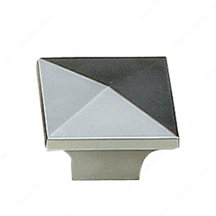 Contemporary Metal Knob - 5308, Finish Matte Chrome, Screw/Nail 8/32 (Not Included) PRO-PACK 3
