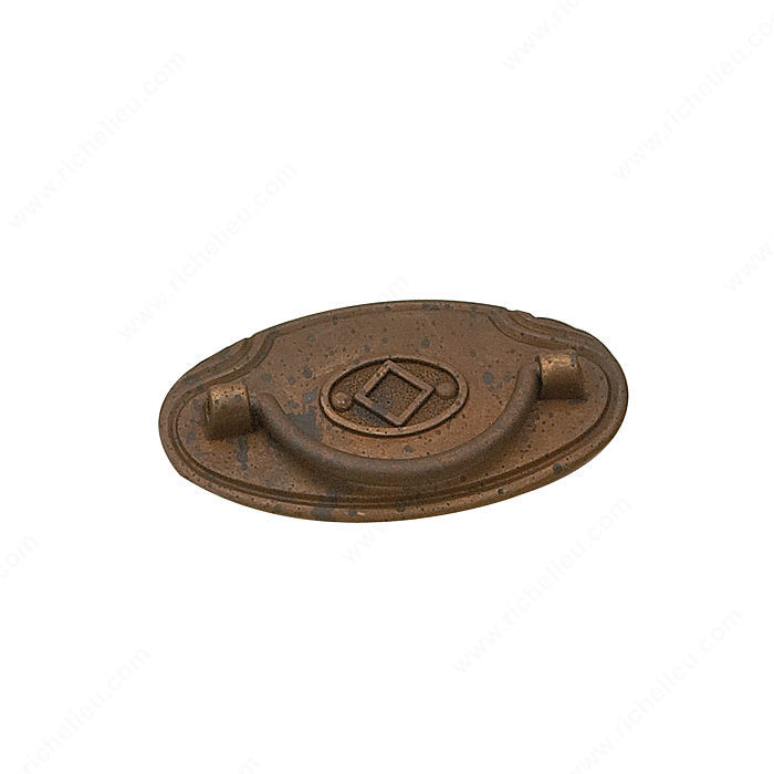Traditional Metal Pull - 5376, Finish Spotted Bronze, Screw/Nail M4 (Not Included)