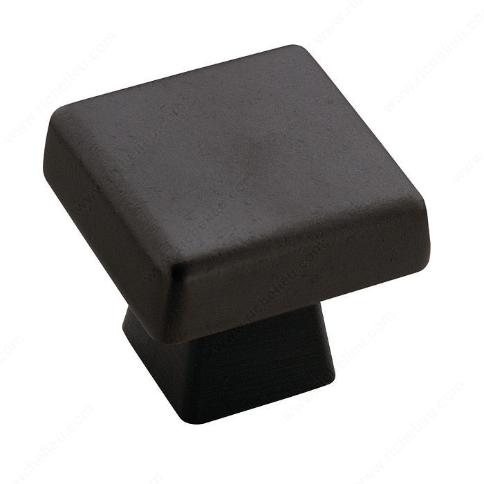 Eclectic Zinc Square Knob - 55271, Finish Satin Nickel