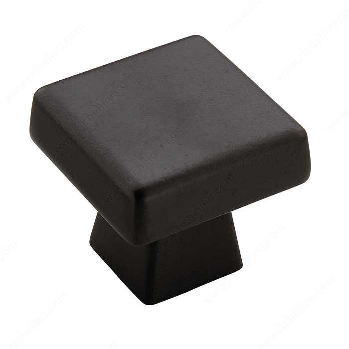 Eclectic Zinc Oversized Square Knob - 55273, Finish Black Bronze, Diameter 1 1/2 in