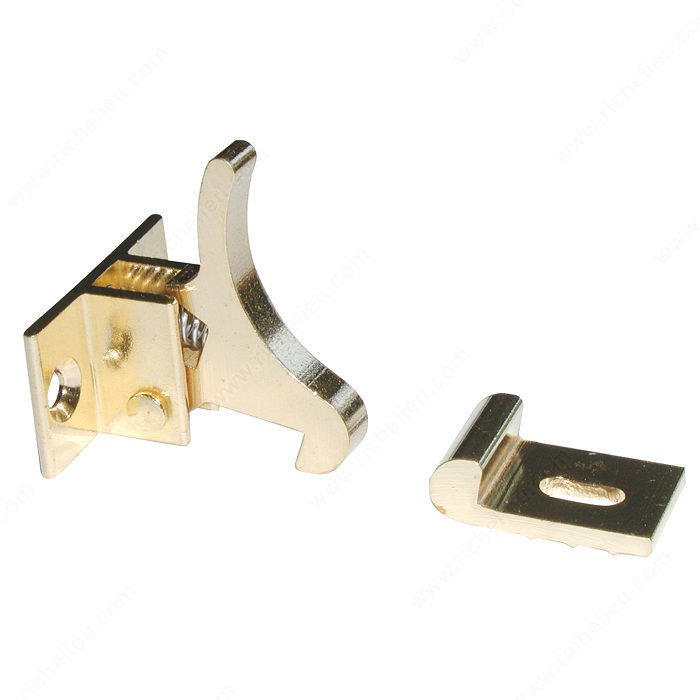 Heavy-Duty Elbow Latch, Screw/Nail Not Included, Finish Brass