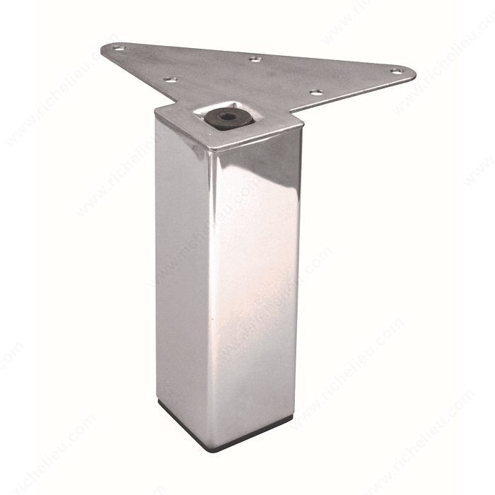 Adjustable Furniture Leg - 555, 20 mm (3/4'') adjustment, Height 100 mm, Finish Stainless Steel