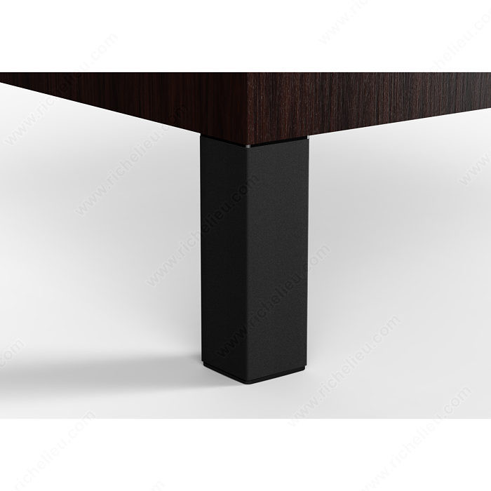 Adjustable Furniture Leg - 555, 20 mm (3/4'') adjustment, Height 100 mm, Finish Matte Black
