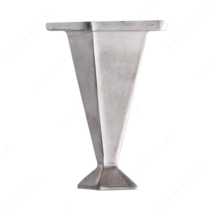 Contemporary Furniture Leg - 56001, Screw- in leg, Finish Brushed Aluminum