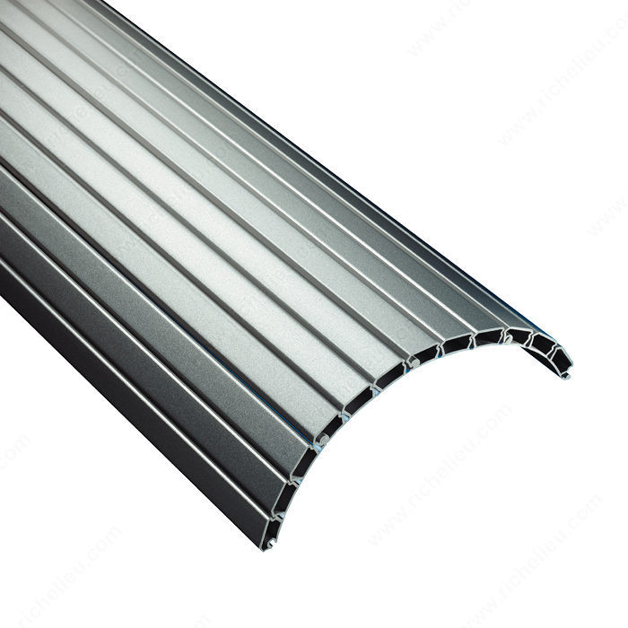 Polypropylene Tambour Slats - Aluminum Finish 45mmx96"L